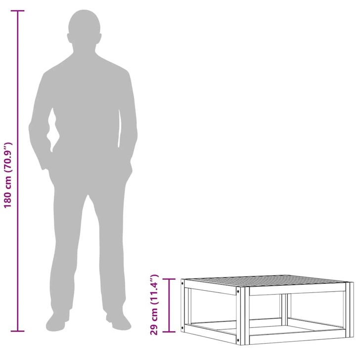 Soffbord 68x68x29 cm massivt akaciaträ vidaXL – bild 8