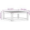 Soffbord 68x68x29 cm massivt akaciaträ vidaXL – miniatyr 9