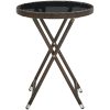 Soffbord brun 60 cm konstrotting och härdat glas vidaXL – miniatyr 3