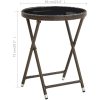 Soffbord brun 60 cm konstrotting och härdat glas vidaXL – miniatyr 6