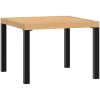 Soffbord för trädgård svart 55x55x39,5 cm pulverlackerat stål vidaXL – miniatyr 2