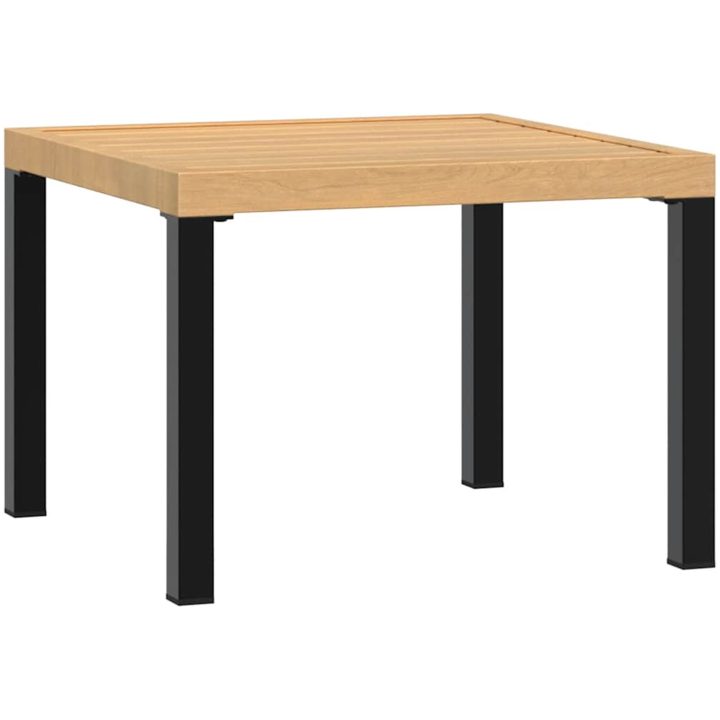 Soffbord för trädgård svart 55x55x39,5 cm pulverlackerat stål vidaXL – bild 2
