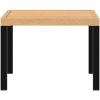 Soffbord för trädgård svart 55x55x39,5 cm pulverlackerat stål vidaXL – miniatyr 3