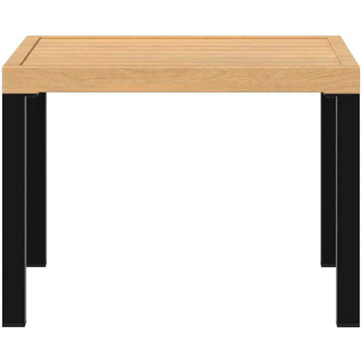 Soffbord för trädgård svart 55x55x39,5 cm pulverlackerat stål vidaXL – bild 3