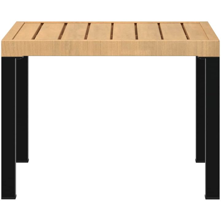 Soffbord för trädgård svart 55x55x39,5 cm pulverlackerat stål vidaXL – bild 4