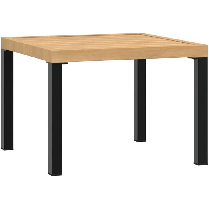 Soffbord för trädgård svart 55x55x39,5 cm pulverlackerat stål vidaXL – bild 5