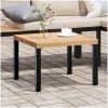Soffbord för trädgård svart 55x55x39,5 cm pulverlackerat stål vidaXL – miniatyr 1