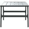 Soffbord för trädgård svart 90x45x35 cm pulverlackerat stål vidaXL – miniatyr 4