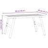 Soffbord för trädgård svart 90x45x35 cm pulverlackerat stål vidaXL – miniatyr 6