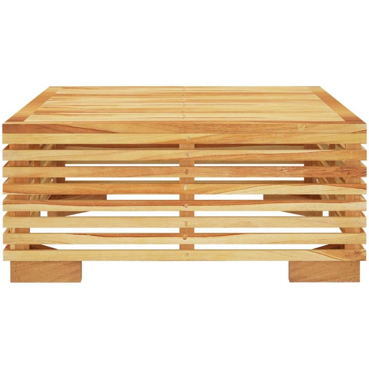 Soffbord för trädgården 69,5x69,5x31 cm massiv teak vidaXL – bild 3