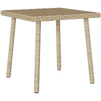 Soffbord för trädgården rektangulärt beige vidaXL