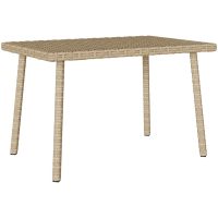 Soffbord för trädgården rektangulärt beige vidaXL