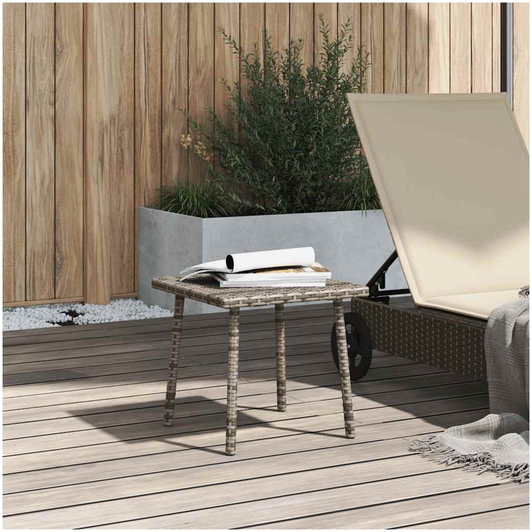 Soffbord för trädgården rektangulärt grått vidaXL 40 x 40 x 37 cm – bild 3
