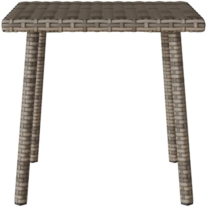 Soffbord för trädgården rektangulärt grått vidaXL 40 x 40 x 37 cm – bild 4