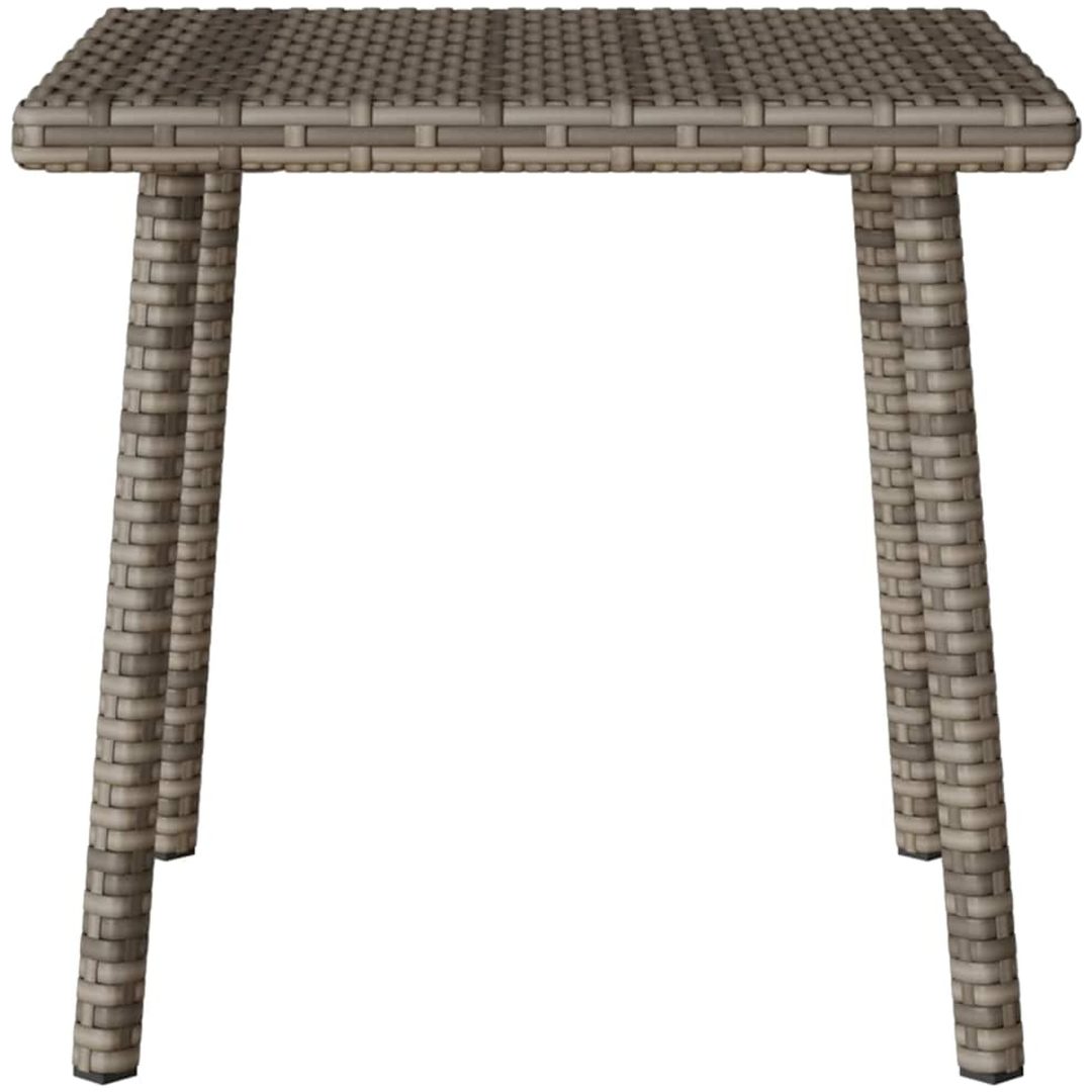 Soffbord för trädgården rektangulärt grått vidaXL 40 x 40 x 37 cm – bild 5