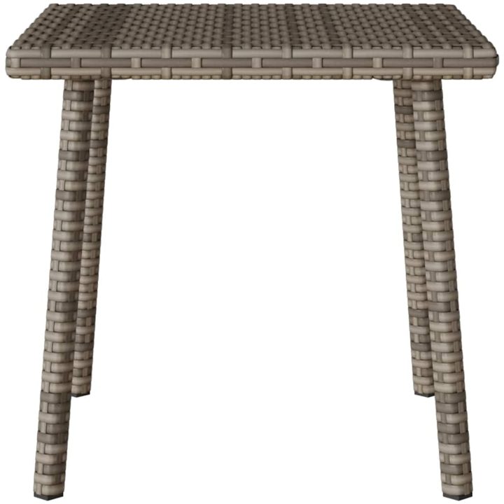 Soffbord för trädgården rektangulärt grått vidaXL 40 x 40 x 37 cm – bild 5