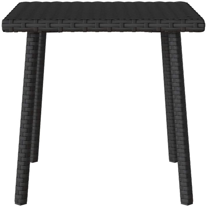 Soffbord för trädgården rektangulärt svart vidaXL 40 x 40 x 37 cm – bild 4