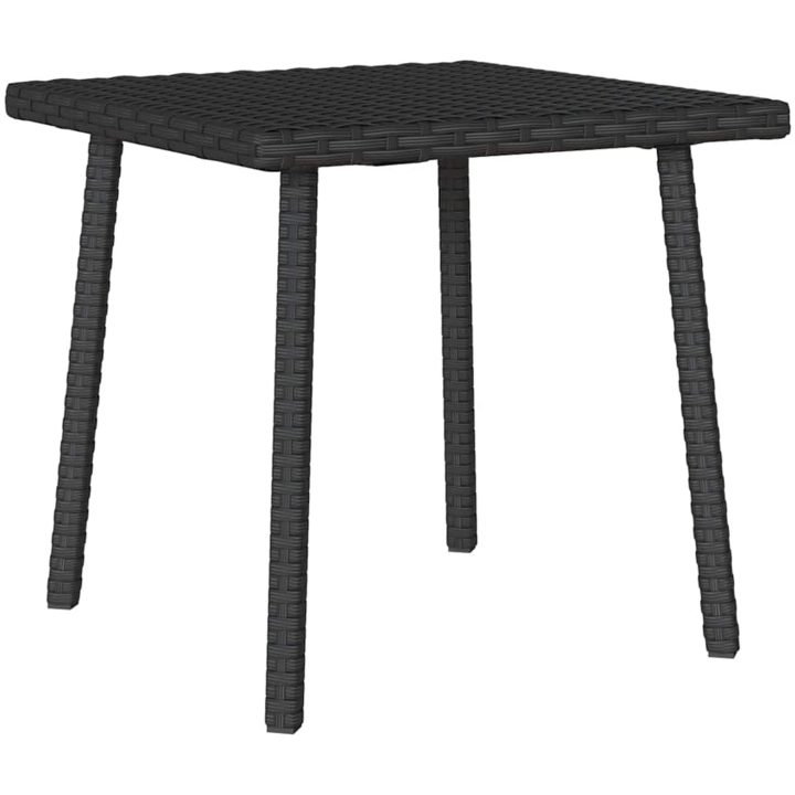 Soffbord för trädgården rektangulärt svart vidaXL 40 x 40 x 37 cm – bild 6