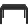 Soffbord för trädgården svart 60x60x35 cm stål vidaXL – miniatyr 3