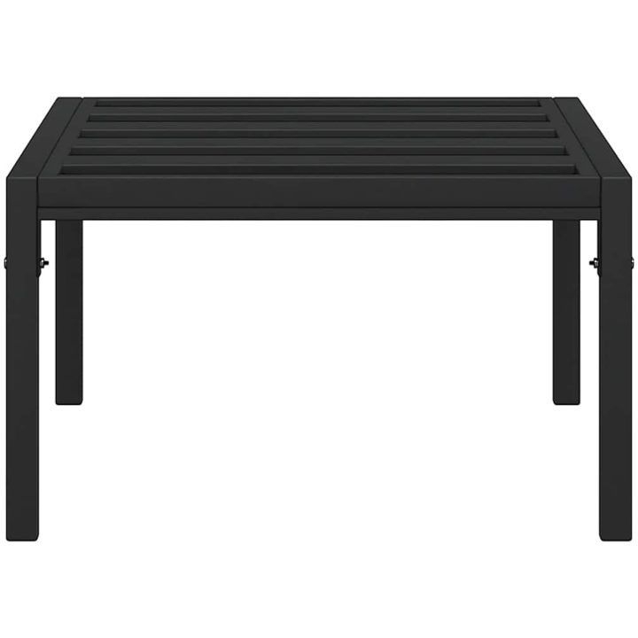 Soffbord för trädgården svart 60x60x35 cm stål vidaXL – bild 3