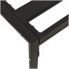 Soffbord för trädgården svart 60x60x35 cm stål vidaXL – miniatyr 4