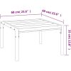 Soffbord för trädgården svart 60x60x35 cm stål vidaXL – miniatyr 5