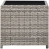 Soffbord grå 45x45x40 cm konstrotting och glas vidaXL – miniatyr 3