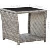 Soffbord grå 45x45x40 cm konstrotting och glas vidaXL – miniatyr 5