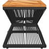 Soffbord med trådfot svart 38x38x38 cm massivt akaciaträ vidaXL – miniatyr 5