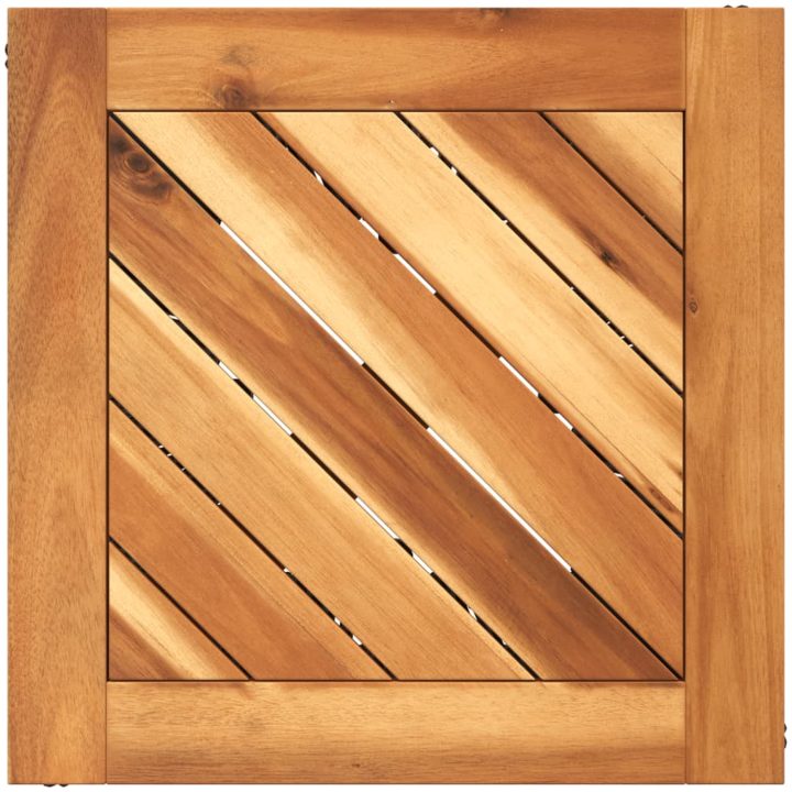 Soffbord med trådfot svart 38x38x38 cm massivt akaciaträ vidaXL – bild 8