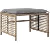 Soffgrupp för trädgård dynor 4 delar beige konstrotting glas vidaXL – miniatyr 6