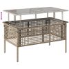 Soffgrupp för trädgård dynor 4 delar beige konstrotting glas vidaXL – miniatyr 10
