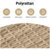 Soffgrupp för trädgård med dynor 3 delar mixbeige konstrotting vidaXL – miniatyr 10