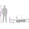 Soffgrupp för trädgård med dynor 3 delar svart konstrotting vidaXL – miniatyr 11