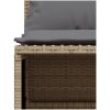 Soffgrupp för trädgård med dynor 4 delar beige konstrotting vidaXL – miniatyr 6