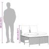 Soffgrupp för trädgård med dynor 4 delar svart konstrotting vidaXL – miniatyr 8