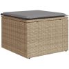 Soffgrupp för trädgård med dynor 5 delar mixbeige konstrotting vidaXL – miniatyr 4