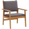 Soffgrupp för trädgård set 4 delar med dynor massivt akaciaträ vidaXL Soffbord, 75x45x38 cm – miniatyr 7