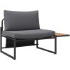 Soffgrupp för trädgården 3 delar med antracit dynor vidaXL Trädgårdsoffa, 200.5x70x68 cm, armstol utan armar – miniatyr 5