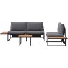 Soffgrupp för trädgården 3 delar med antracit dynor vidaXL Trädgårdsoffa, 200.5x70x68 cm, armstol utan armar – miniatyr 8