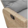 Soffgrupp för trädgården 3 delar med dynor L-formad beige vidaXL – miniatyr 11