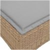 Soffgrupp för trädgården 3 delar med dynor L-formad beige vidaXL – miniatyr 10