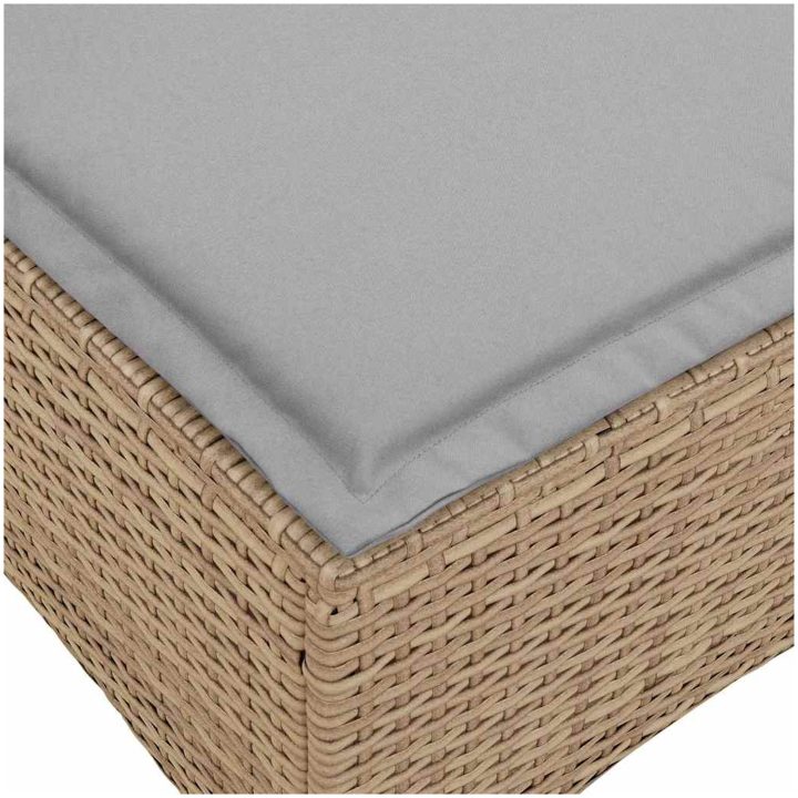Soffgrupp för trädgården 3 delar med dynor L-formad beige vidaXL – bild 10