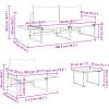 Soffgrupp för trädgården 3 delar med ljusgrå dynor vidaXL Trädgårdsoffa, 200.5x70x68 cm, armstol utan armar – miniatyr 12