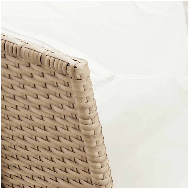 Soffgrupp för trädgården 4 delar med dynor L-formad beige vidaXL – bild 11