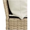 Soffgrupp för trädgården 4 delar med dynor L-formad beige vidaXL – miniatyr 10