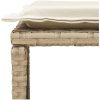 Soffgrupp för trädgården, 5 delar med kuddar, stapelbar beige vidaXL – miniatyr 11
