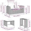 Soffgrupp för trädgården, 5 delar med kuddar, stapelbar beige vidaXL – miniatyr 12