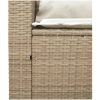 Soffgrupp för trädgården, 5 delar med kuddar, stapelbar beige vidaXL – miniatyr 10