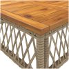 Soffgrupp för trädgården med dynor 2 delar beige konstrotting vidaXL – miniatyr 9